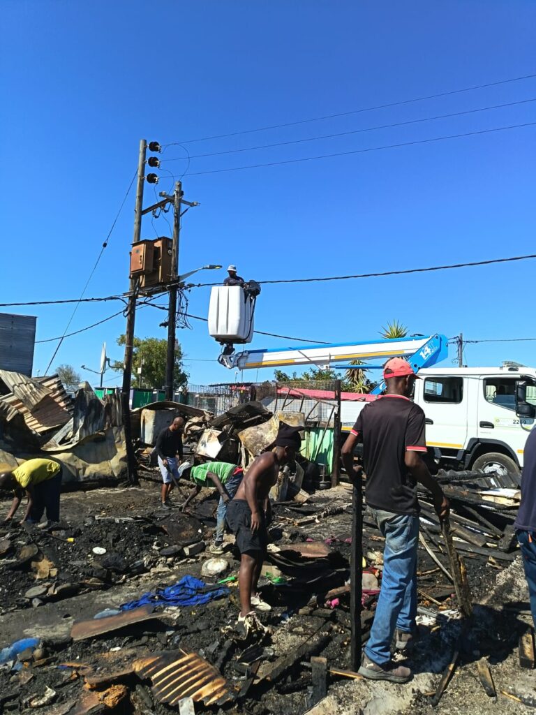 Fire Destroys Shacks in Gugulethu